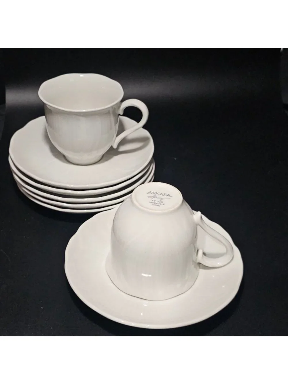 6 Mikasa Spring Magnolia Saucer Plates 6